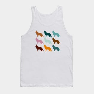 German Shepherd Dogs in Rainbow Colors Tank Top